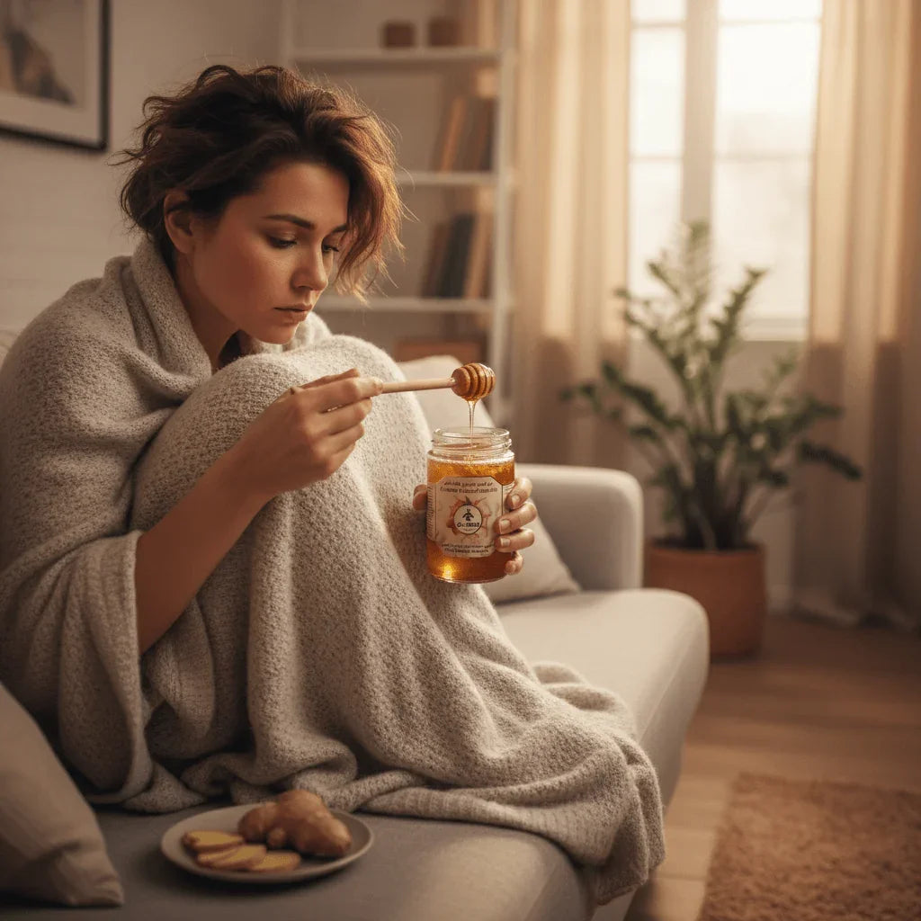 Royal Fire 500g jar — Sidr honey with ginger and royal jelly, AL SIDR UAE — رويال فاير: عسل السدر مع الزنجبيل وغذاء ملكات النحل