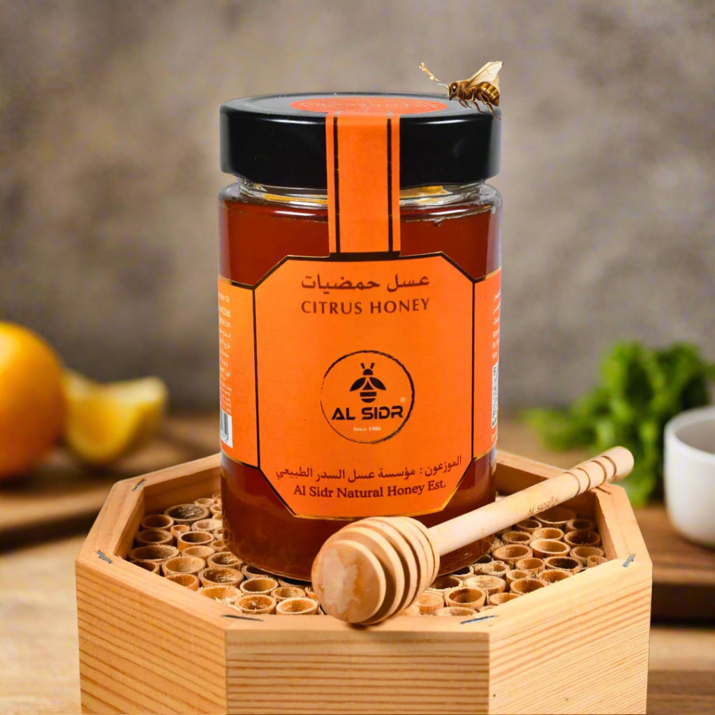 Citrus Honey 500g from Al Sidr, organic and natural honey made from orange nectar, perfect for healthy living in UAE.