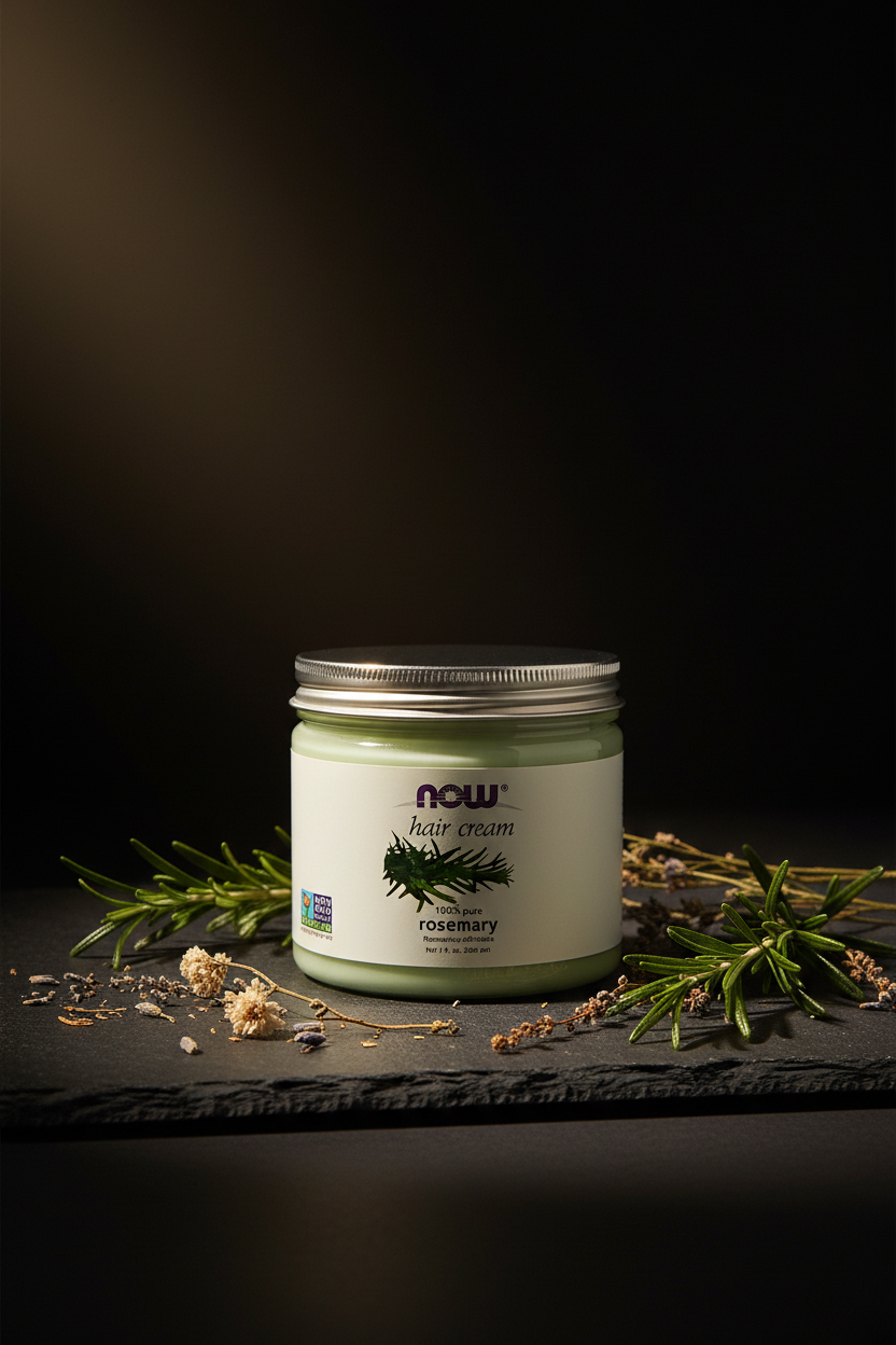 Rosemary Hair Cream jar — natural scalp and hair care, AL SIDR UAE — كريم إكليل الجبل الطبيعي للعناية بفروة الرأس والشعر