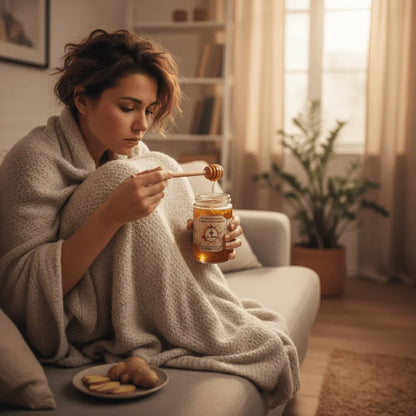Royal Fire 500g jar — Sidr honey with ginger and royal jelly, AL SIDR UAE — رويال فاير: عسل السدر مع الزنجبيل وغذاء ملكات النحل