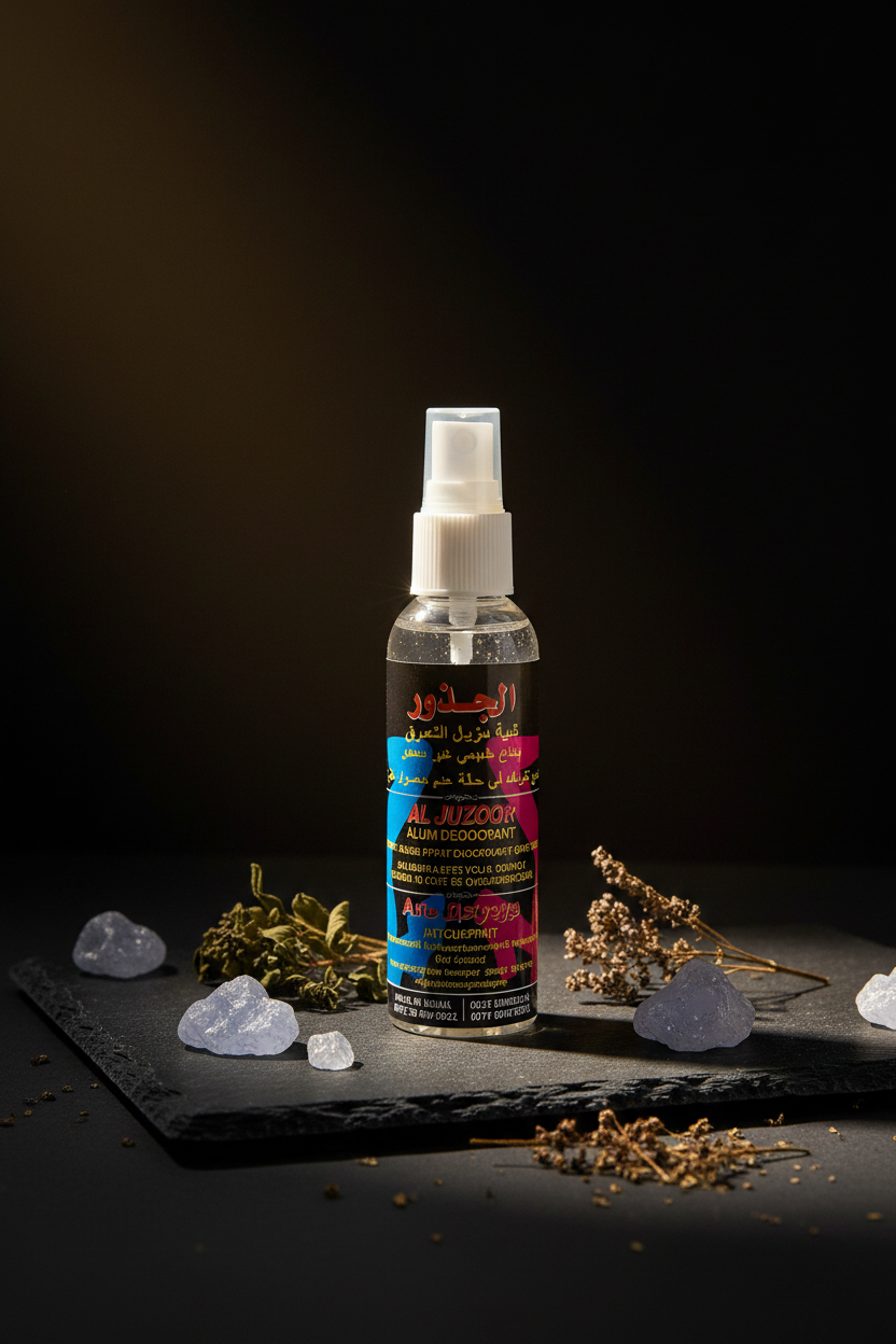 Natural Roots Antiperspirant Spray bottle front view — plant-based daily care, AL SIDR UAE — بخاخ مزيل العرق الطبيعي النباتي