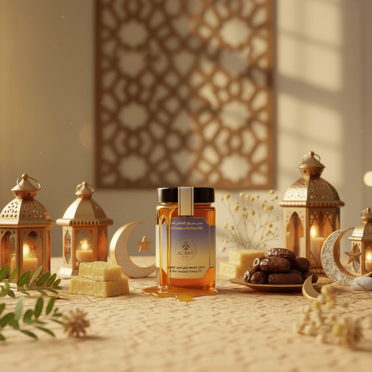 Sidr Honey with Royal Jelly 500g jar — daily vitality blend, AL SIDR UAE — عسل السدر مع غذاء ملكات النحل لتعزيز الحيوية اليومية