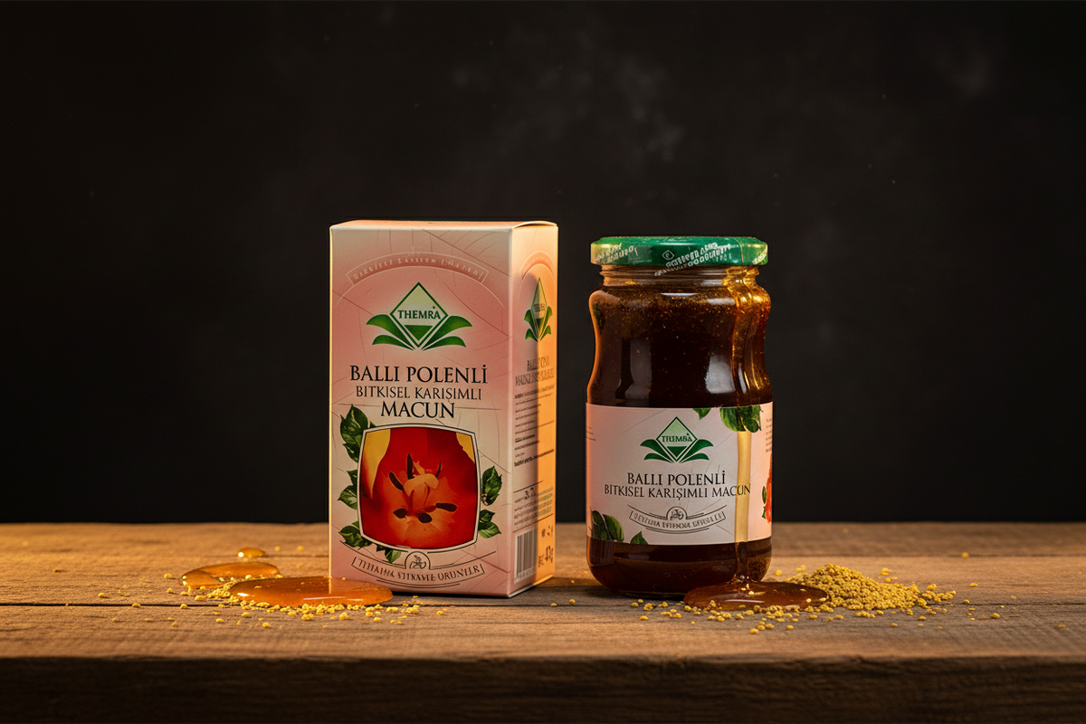 Macun Honey & Pollen Paste 420g jar — Turkish vitality blend, AL SIDR UAE — معجون الماكون التركي بالعسل وحبوب اللقاح للحيوية