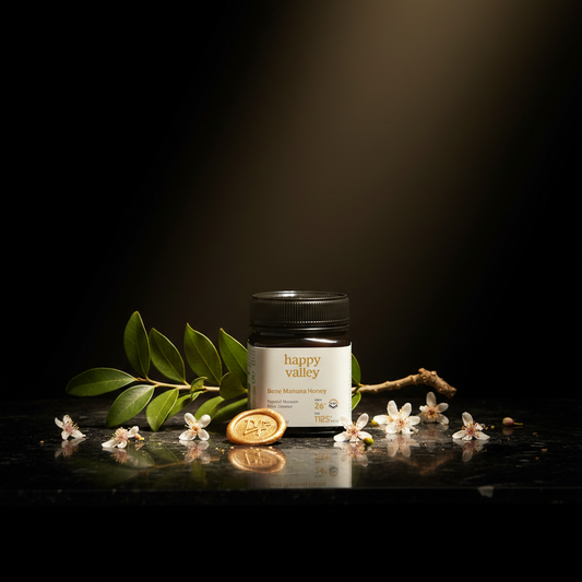 Manuka Honey UMF+24 — MGO 1122+ ultra-rare New Zealand grade front label, AL SIDR — عسل المانوكا UMF+24 درجة نادرة جداً من نيوزيلندا