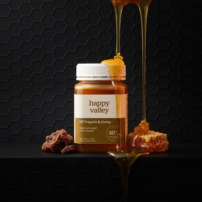 NZ Propolis & Honey 500g hero shot — premium New Zealand blend, AL SIDR UAE — عسل البروبوليس النيوزيلندي الفاخر