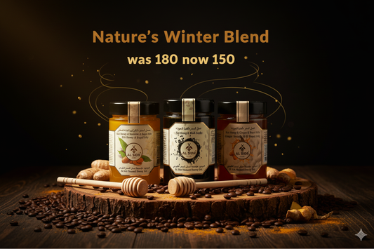 Winter Blend Coffee Pack Offer — seasonal honey and wellness bundle, AL SIDR UAE — باقة القهوة الشتوية بالعسل لموسم العافية